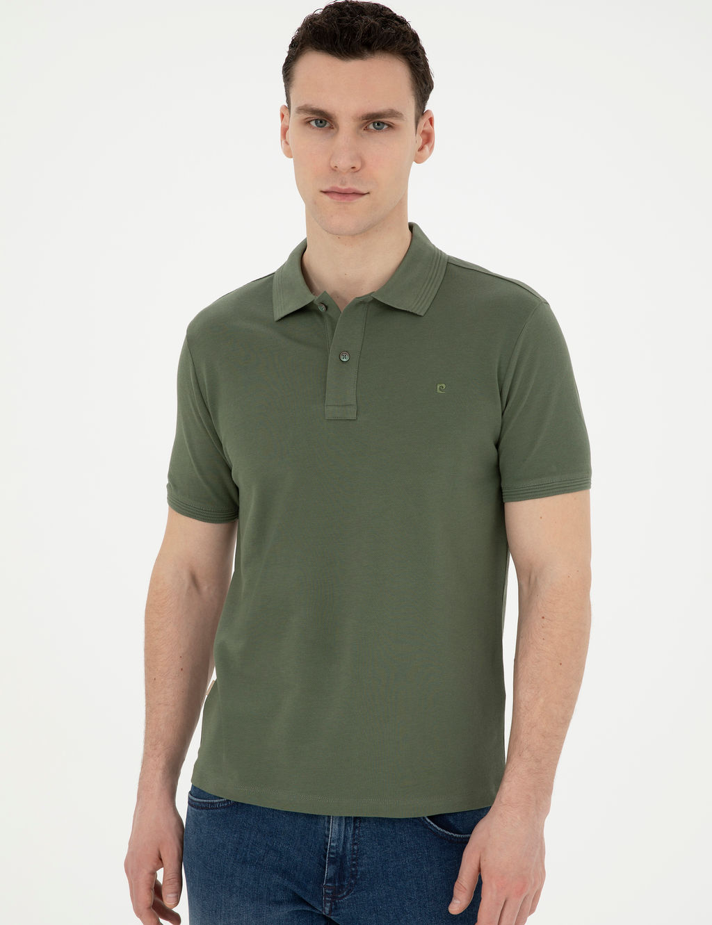 Haki Slim Fit Basic Ti__rt