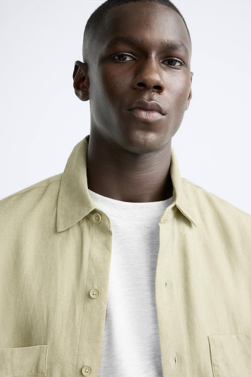 SOLUK EFEKTLI LIYOSEL - KETEN GOMLEK - Zara фото 6