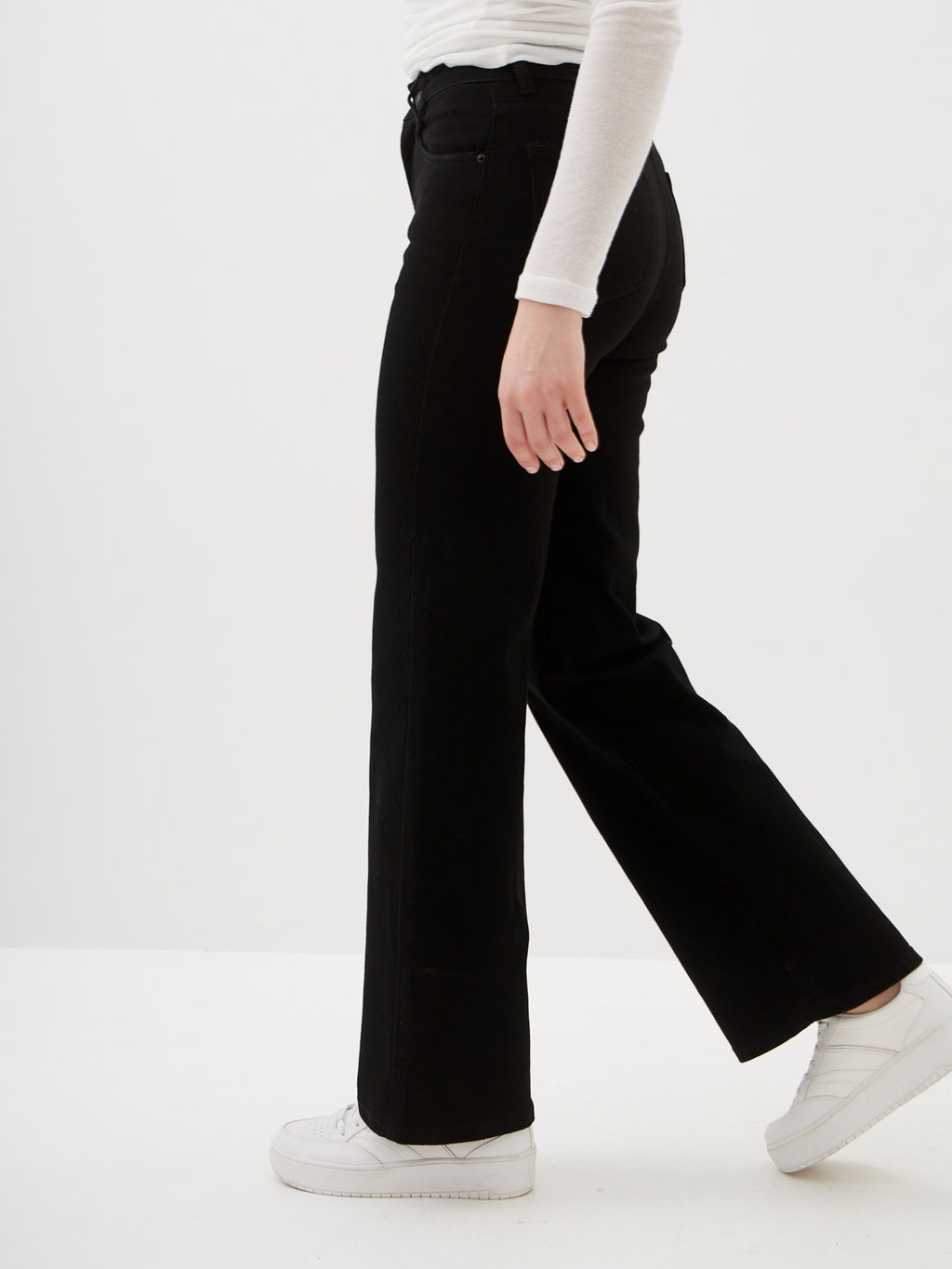 Женские джинсы широкие с высокой посадкой - Mossmore фото 33