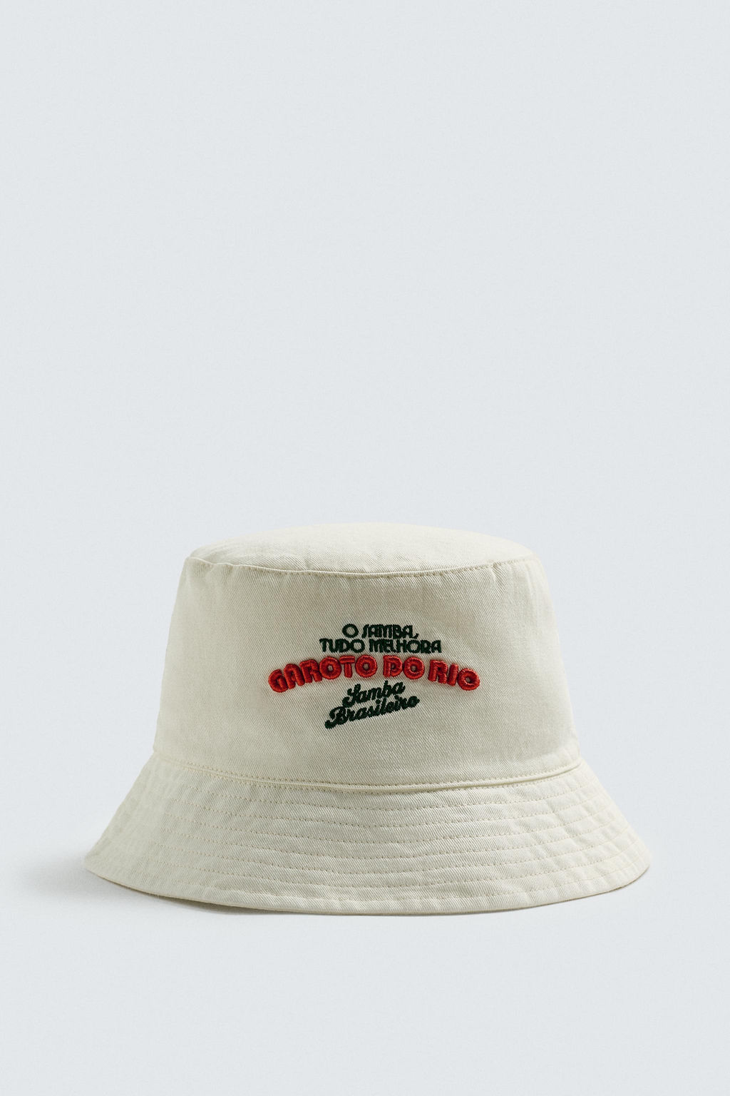 CONTRAST EMBROIDERY BUCKET HAT - Zara фото 5