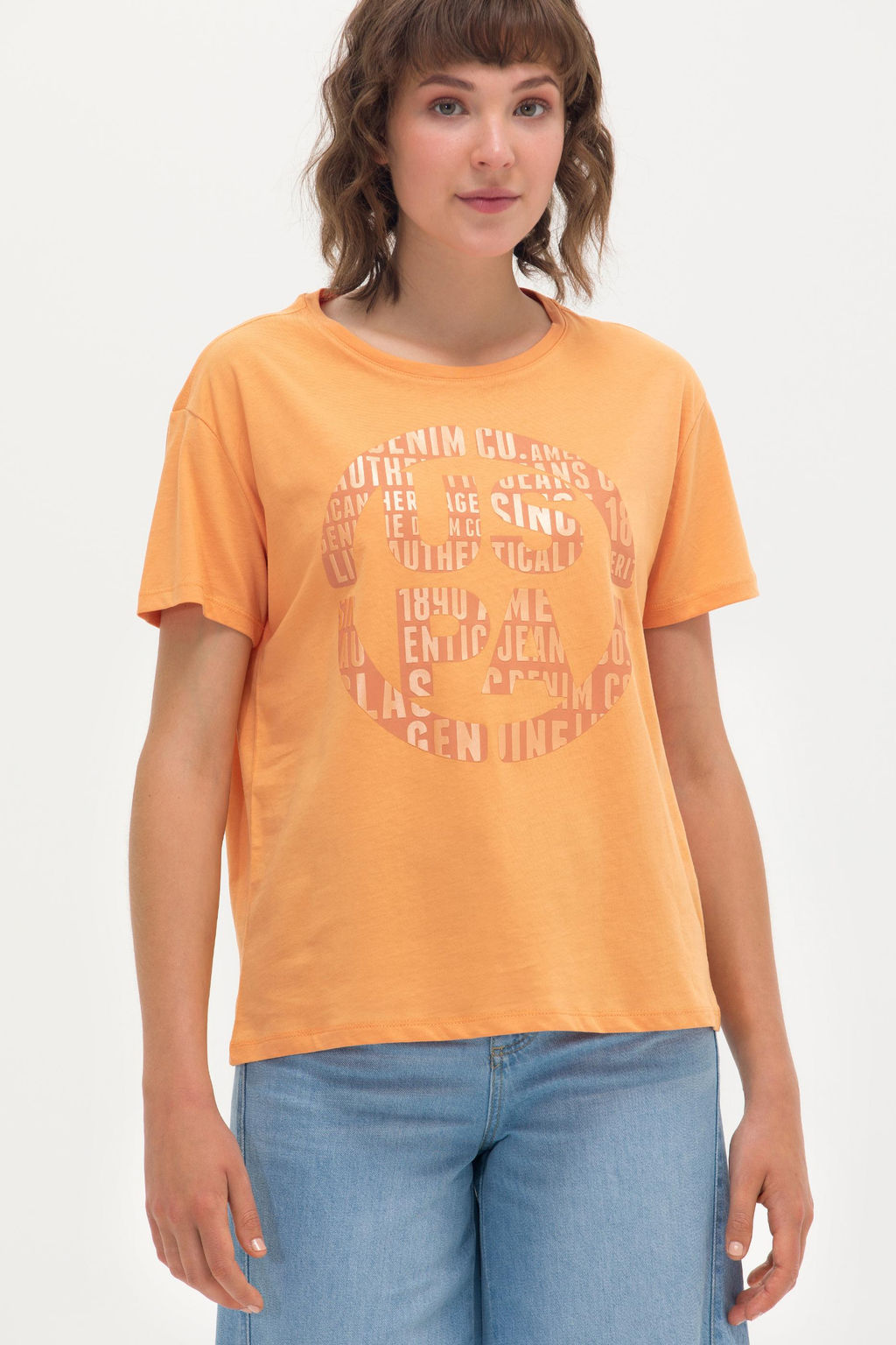 Женская оранжевая футболка - U.s. polo assn фото 10
