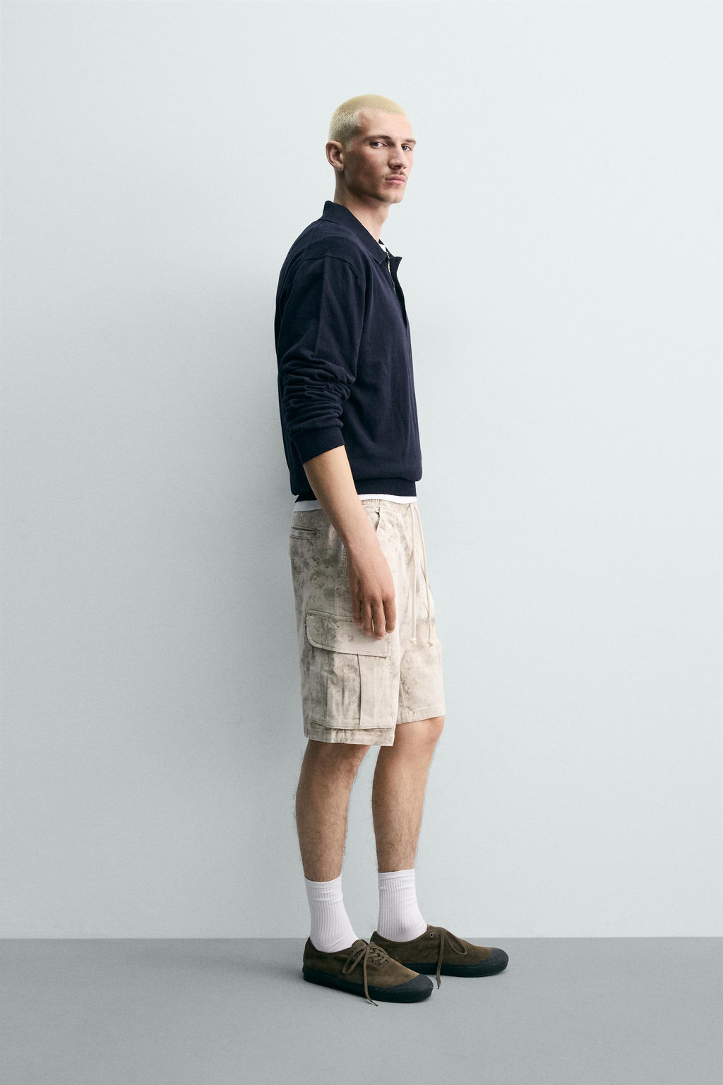 BERMUDA CARGO RELAXED FIT LAVADO / Estampado - Zara фото 4