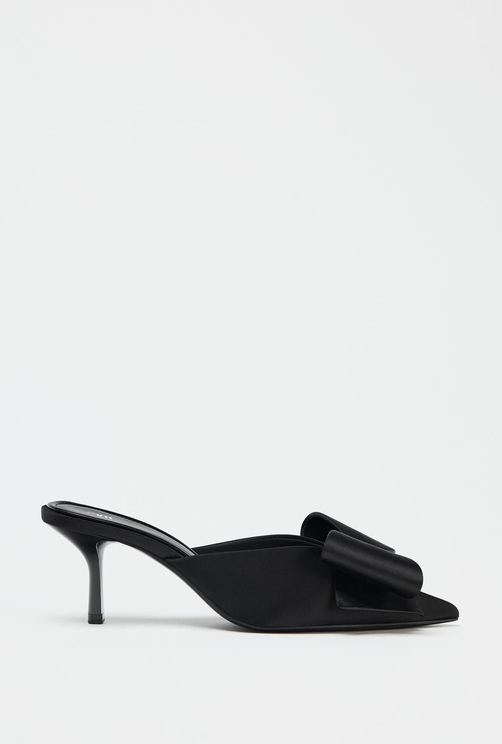BOW HIGH-HEEL MULES