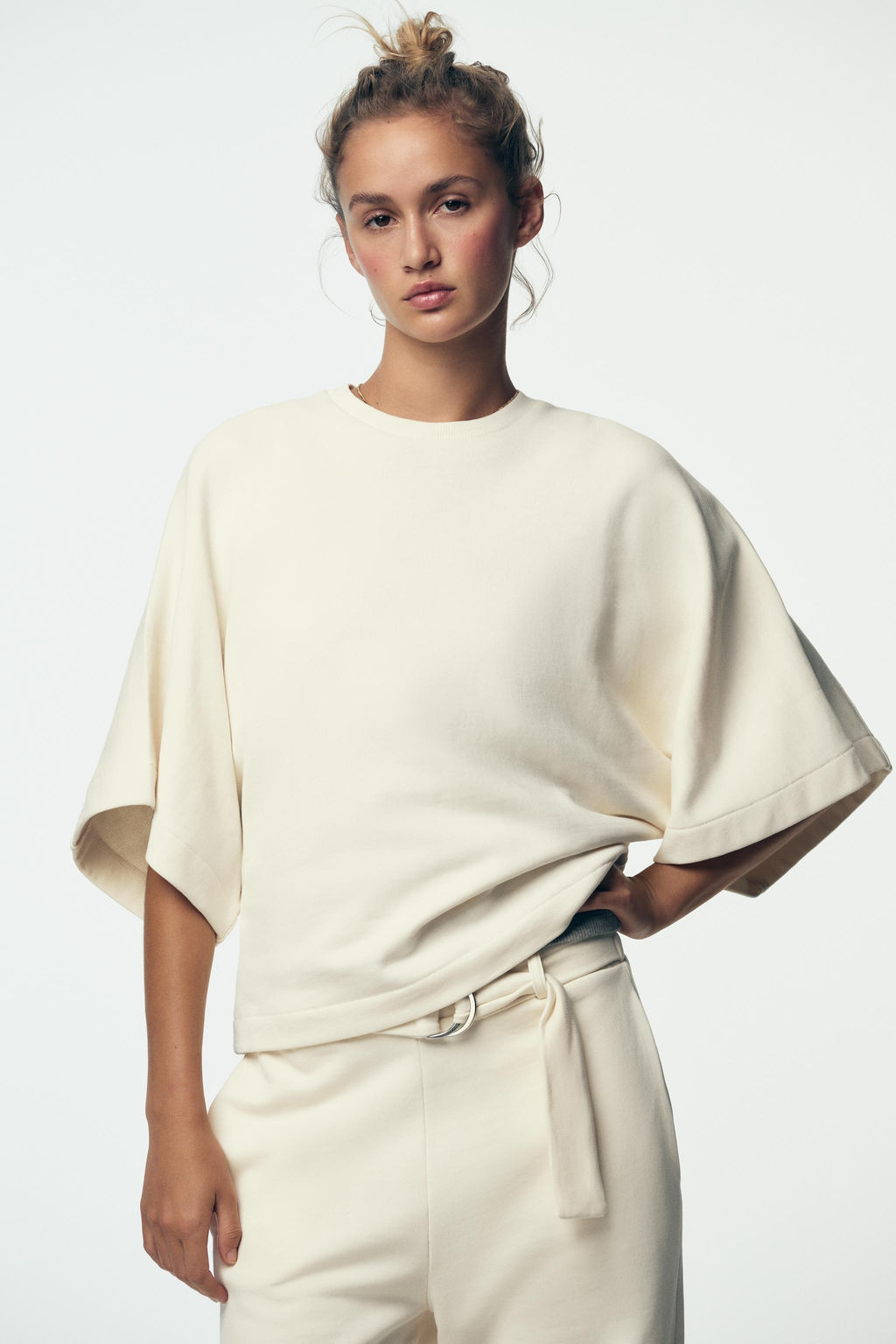 RUSTIC SHORT SLEEVE SWEATSHIRT - Zara фото 25