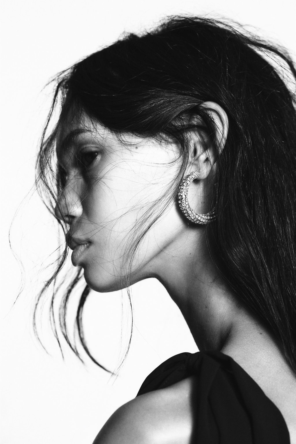 RHINESTONE HOOP EARRINGS - Zara фото 2