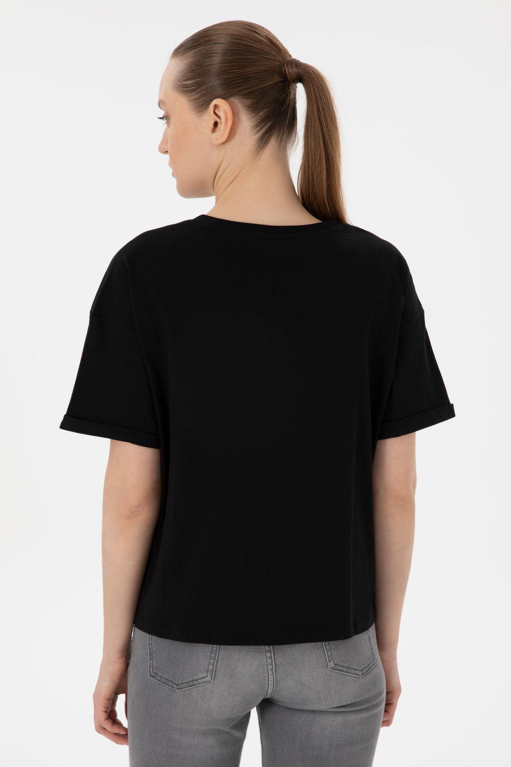 Kad_n Siyah Ti__rt Sepette S_rpriz _ndirim - U.s. polo assn фото 5