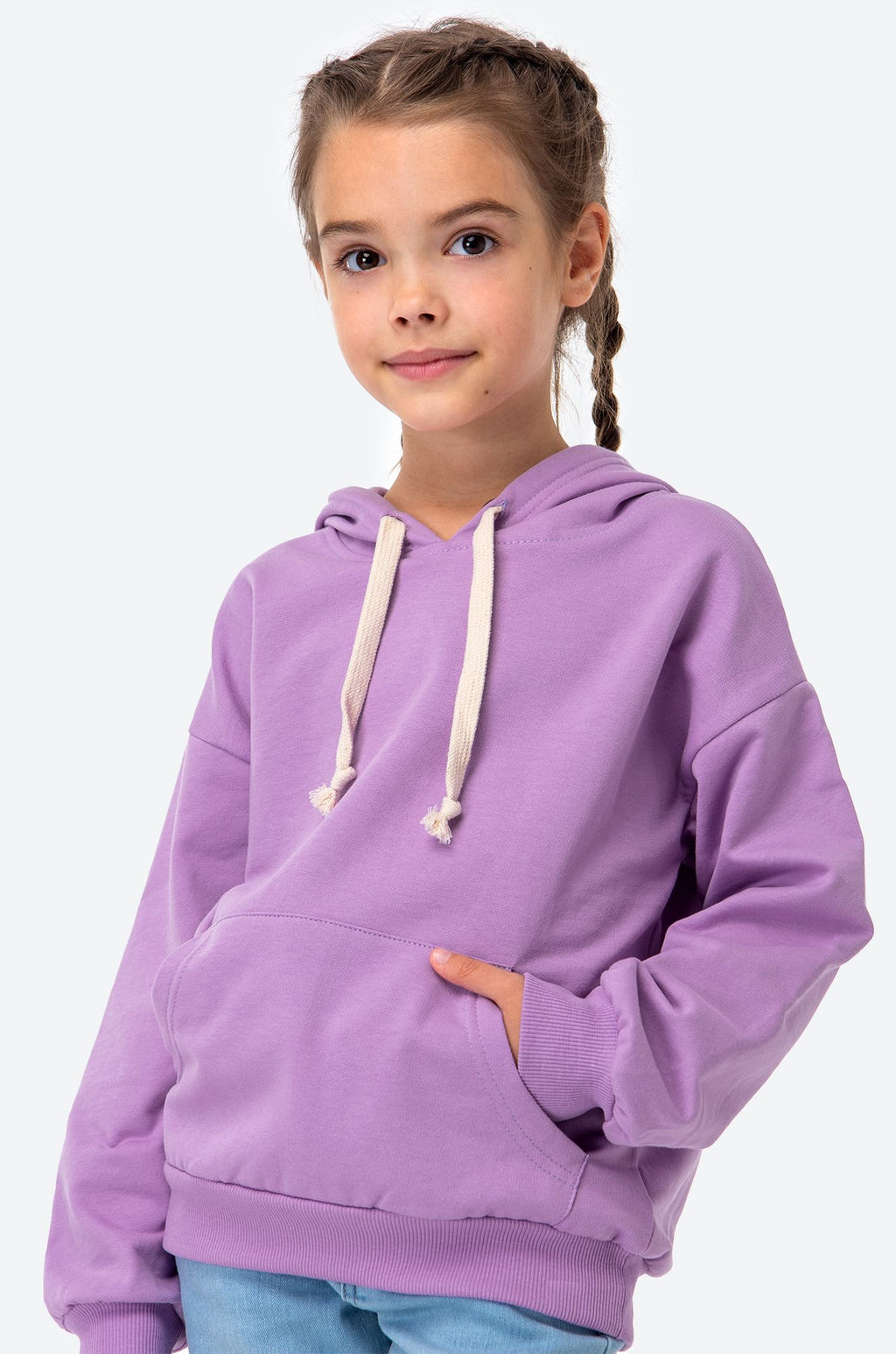 Толстовка для девочки из футера с микроначесом Bonito  фото 39