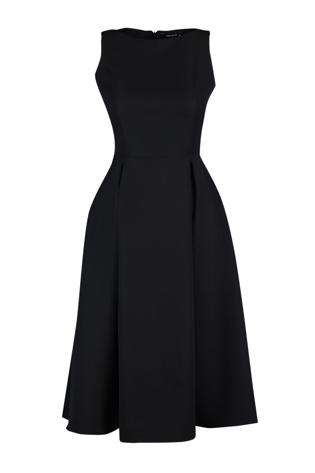 TRENDYOLMILLA Siyah Belden Ac?lan Pileli Midi Dokuma Elbise TWOSS20EL0980  фото 19