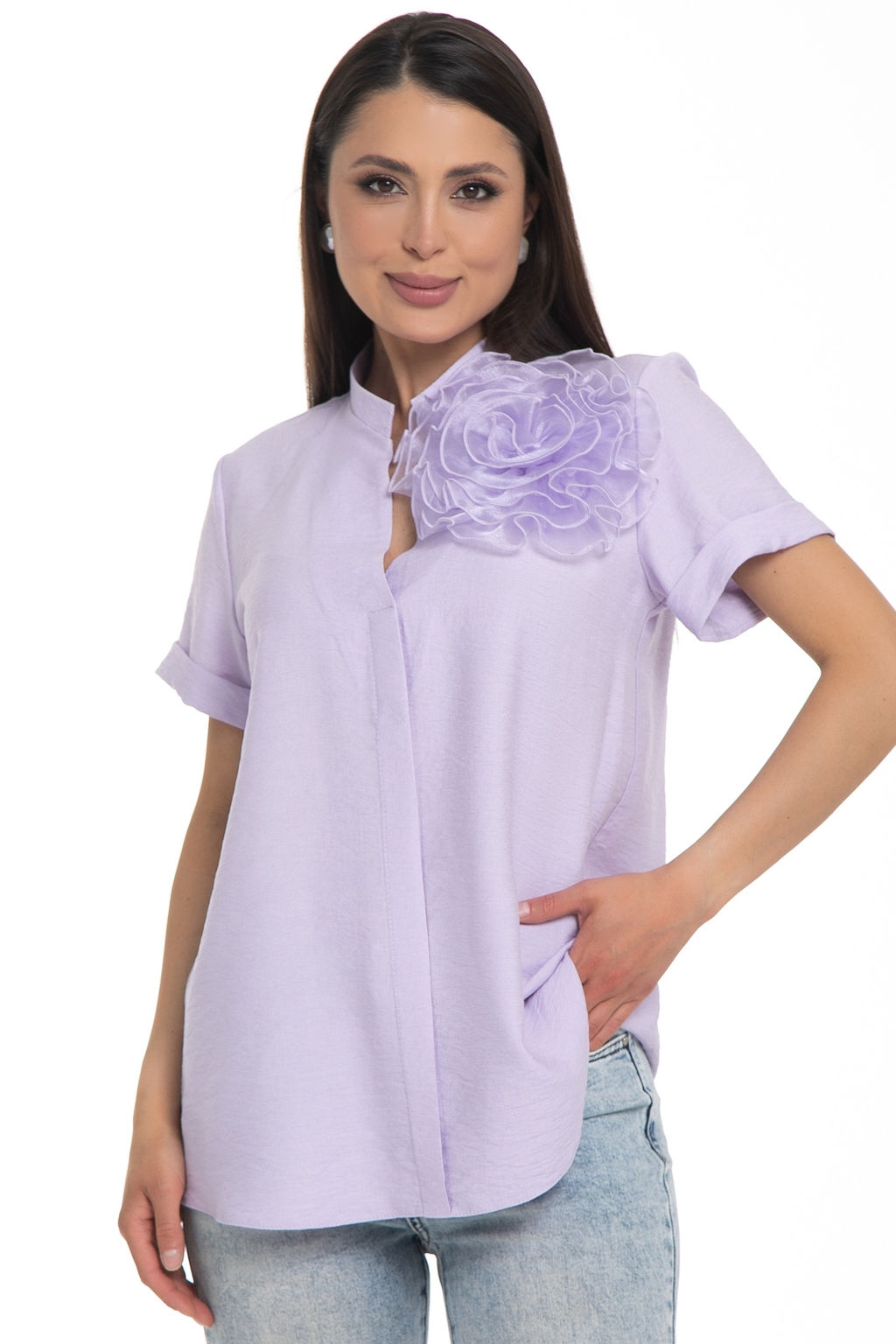 Блуза Нежность (лён,лаванда) - Diolche фото 4