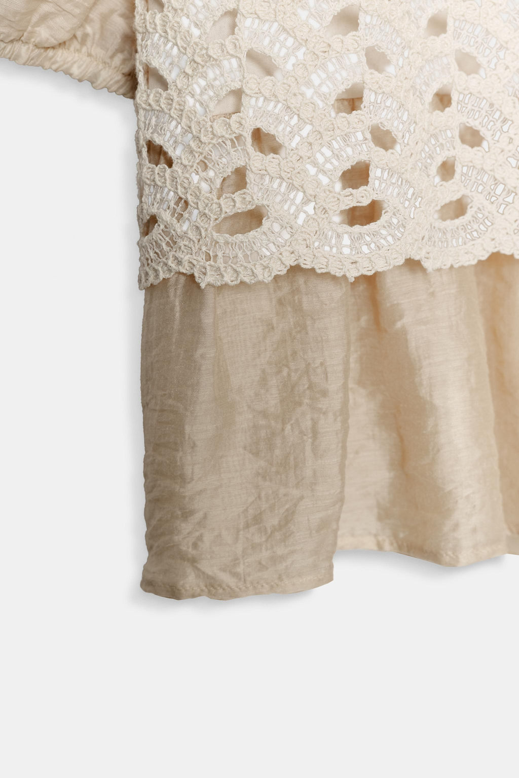 CUERPO COMBINADO CROCHET / Crudo