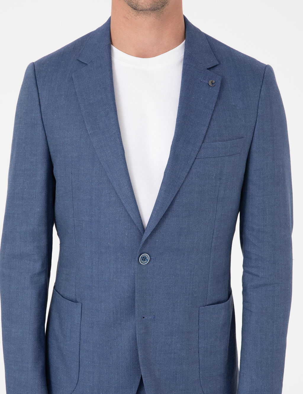 Костюм Cacharel Slim Fit индиго из льна