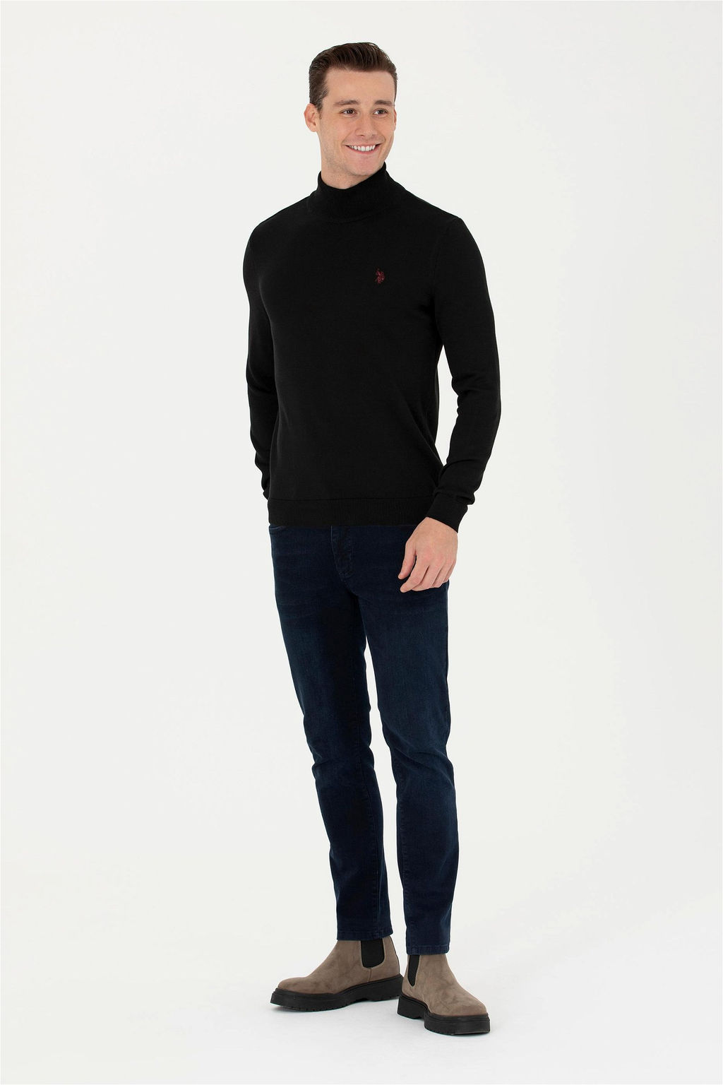 Мужской черный базовый свитер Неожиданная скидка в корзине - U.s. polo assn фото 4