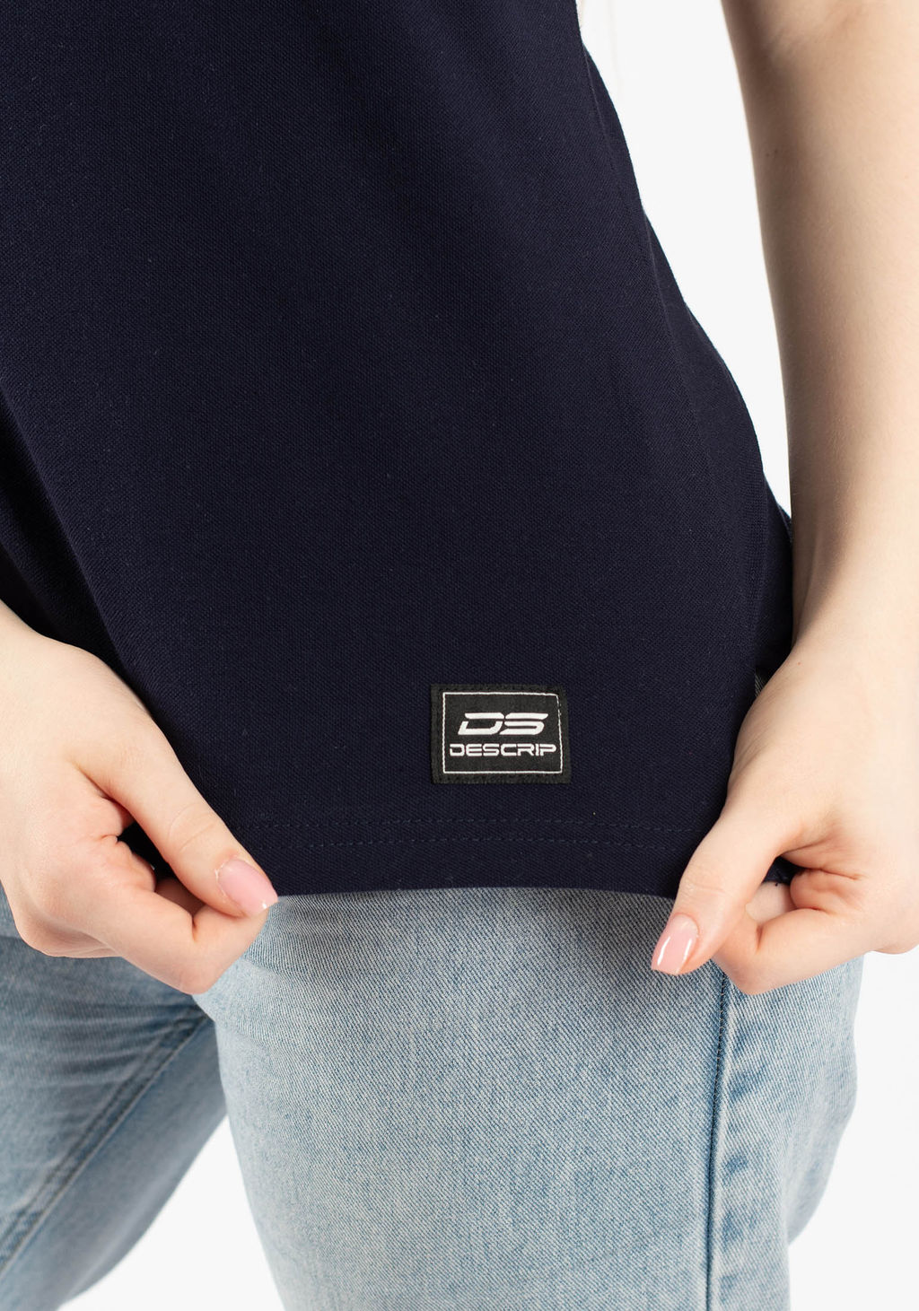 Футболка поло женская 2516 темный синий