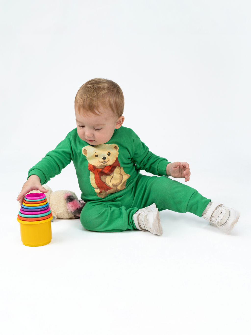 Комплект ясельный зеленый мишка КМ-1413 (80, 52)