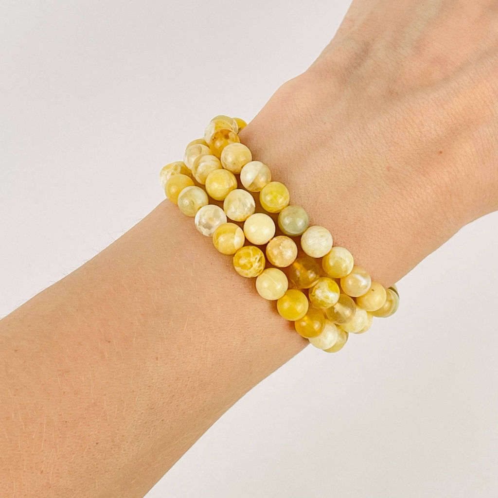 Бусины для украшений из желтого Опала (60 бусин) 39 см