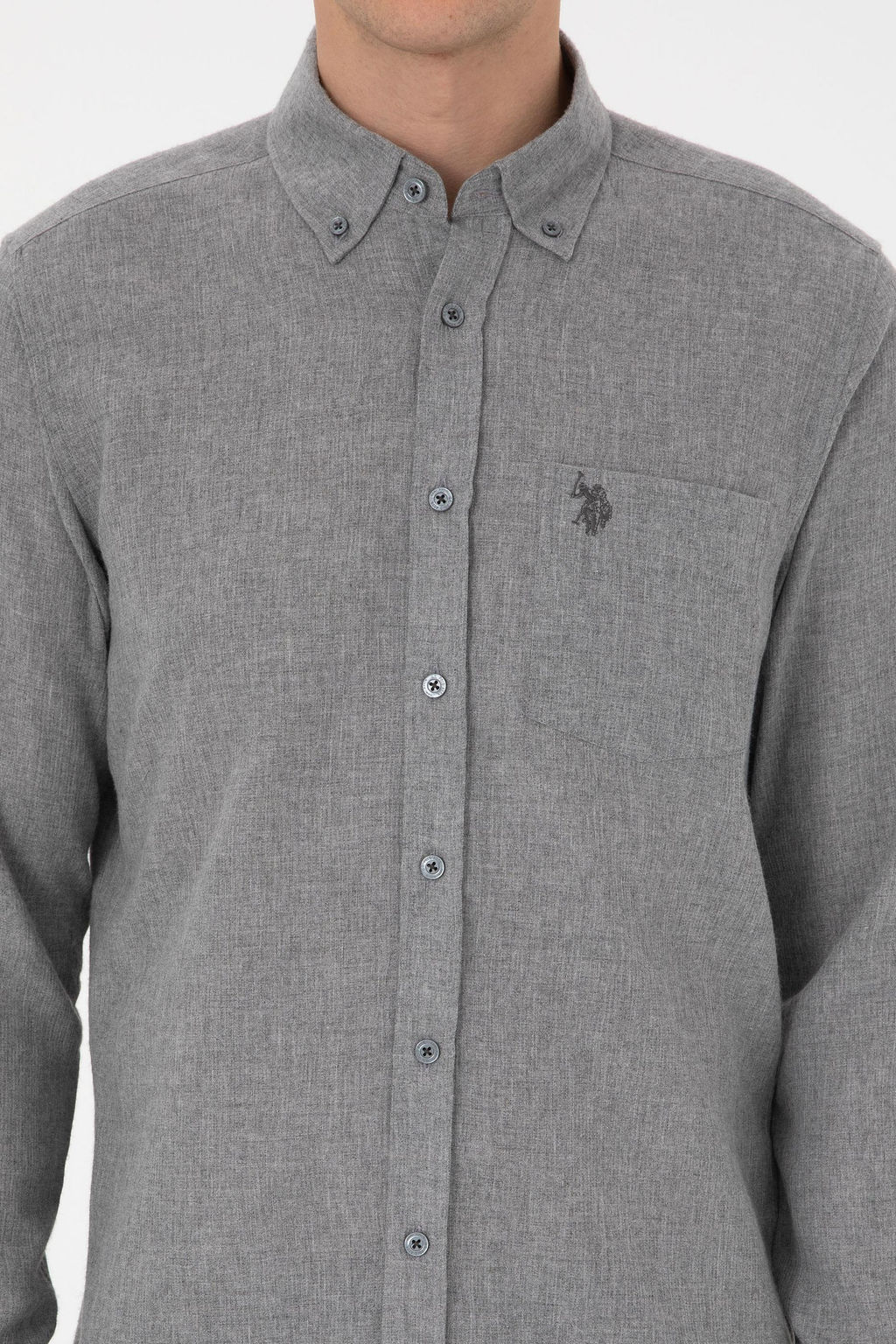 Erkek Gri Uzun Kollu G_mlek - U.s. polo assn фото 6