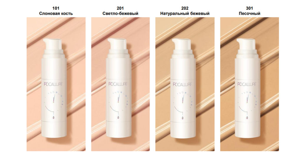 FOCALLURE Тональная основа Flawless Longwear Foundation тон 202, 20 мл  фото 6
