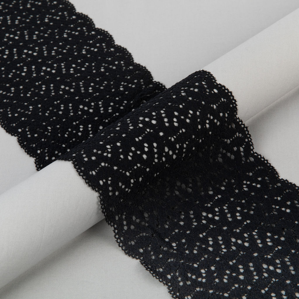 Кружево BLITZ эластичное 170 мм BLST-09 на бобине Турция черный
