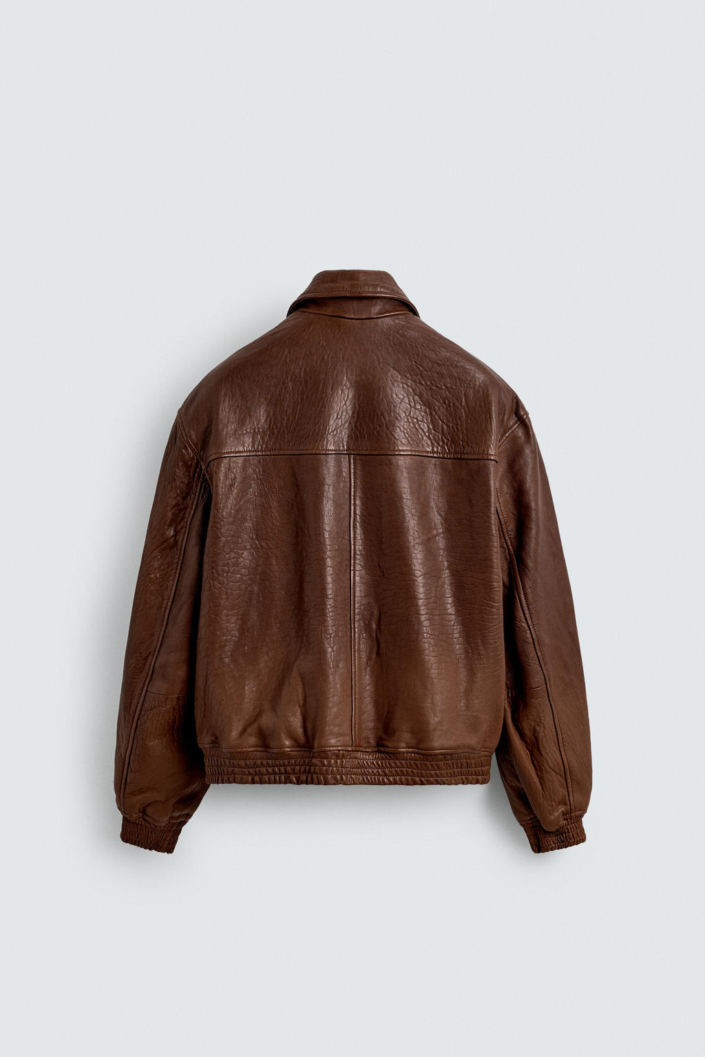 VINTAGE-EFFECT LIMITED EDITION LEATHER JACKET - Zara фото 9