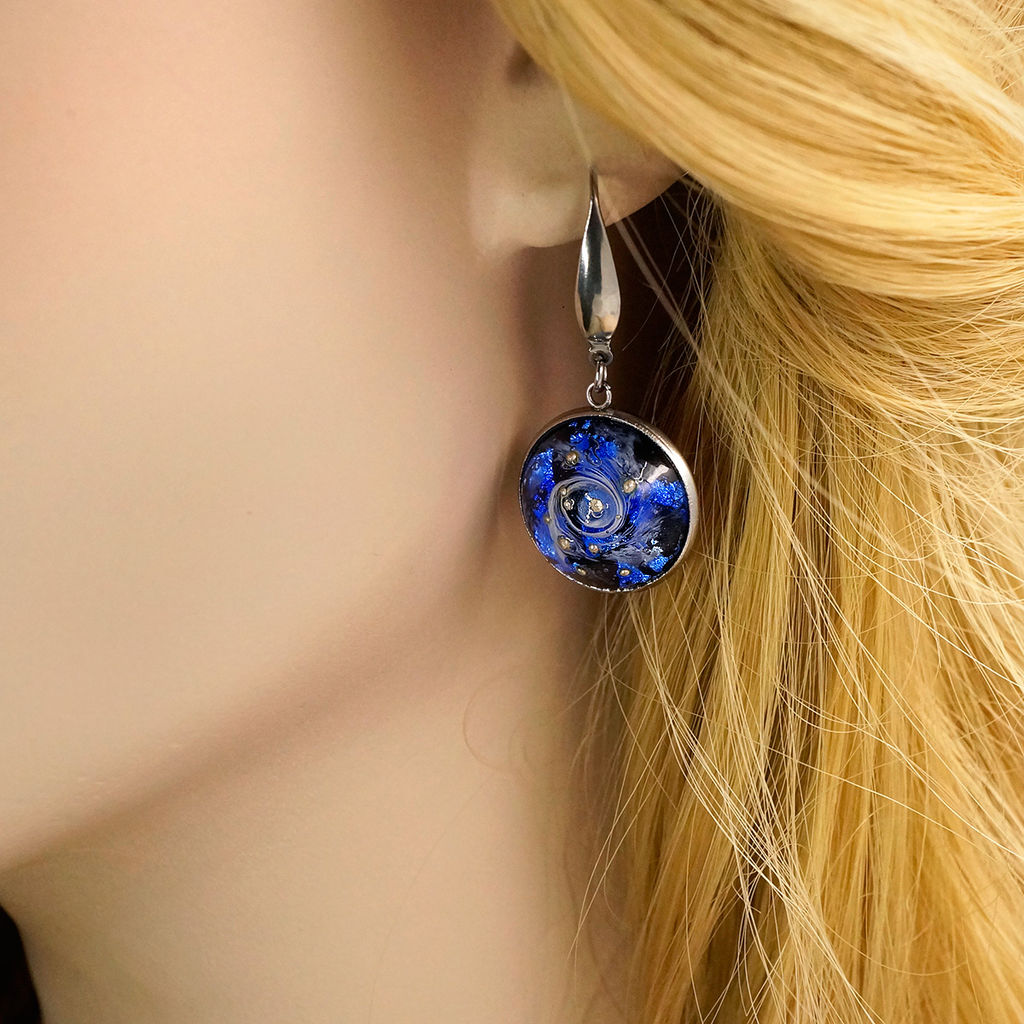 Серьги из муранского стекла GALAXY LS1484 - Vloes фото 3