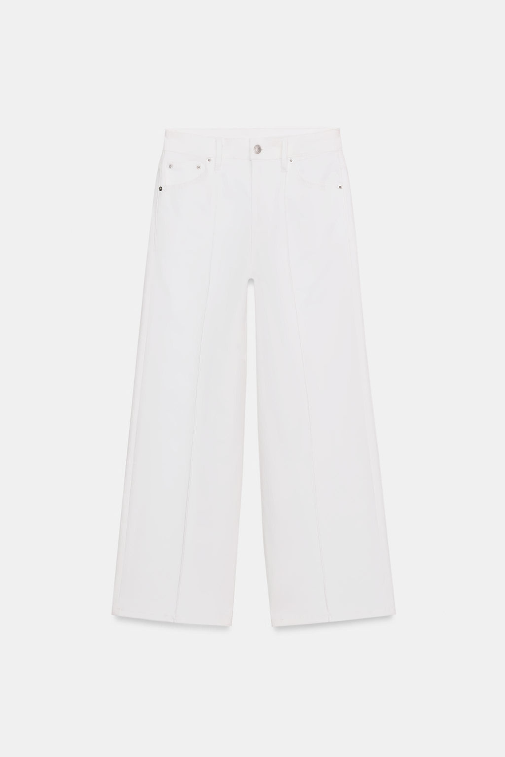 JEANS ZW COLLECTION WIDE LEG TIRO ALTO / Blanco roto - Zara фото 5