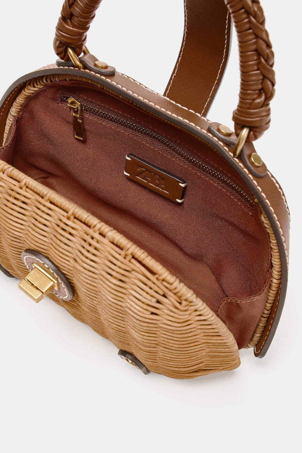 BOLSO R?GIDO MINI BANDOLERA / Tostado