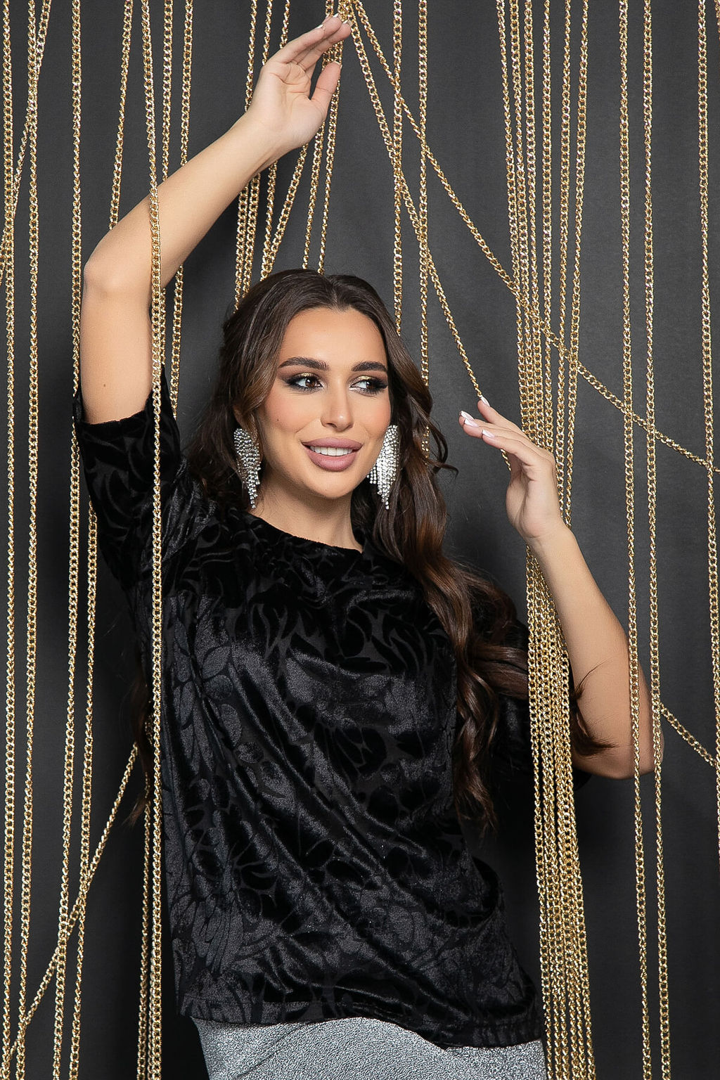 Блуза Твоя стихия (черная) Б11656 - Lt collection фото 4