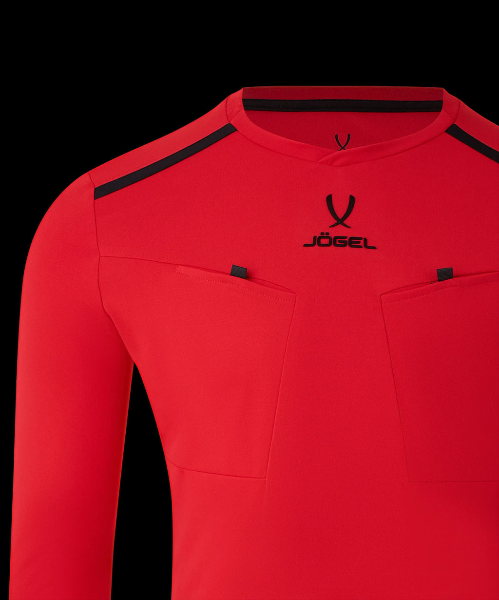 Футболка судейская с длинным рукавом JOGEL DIVISION PerFormDRY Referee LS Tee, красный  фото 4