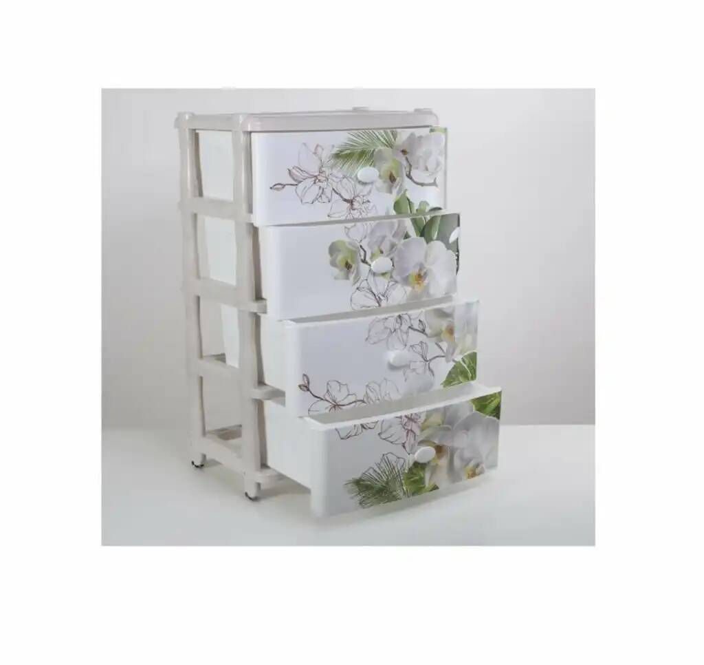 Комод широкий "Орхидеи" 4-х секц. М2638