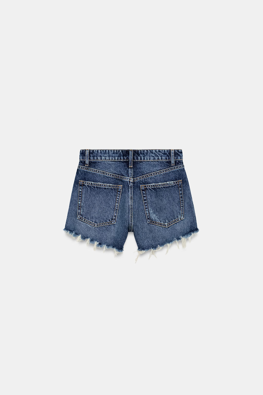 HIGH-WAIST CURVED DENIM SHORTS - Zara фото 33