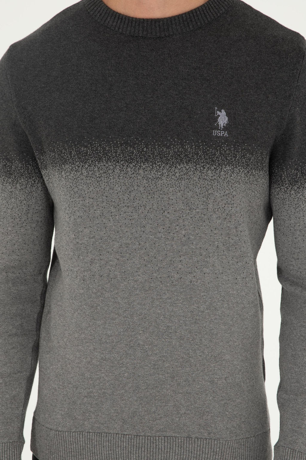 Мужской свитер антрацитового меланжа Неожиданная скидка в корзине - U.s. polo assn фото 6