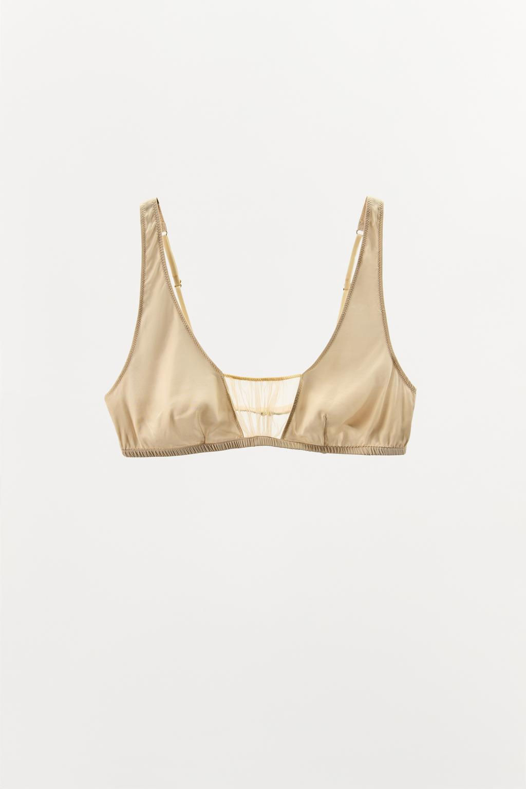 MESH SATIN BRALETTE - Zara фото 4