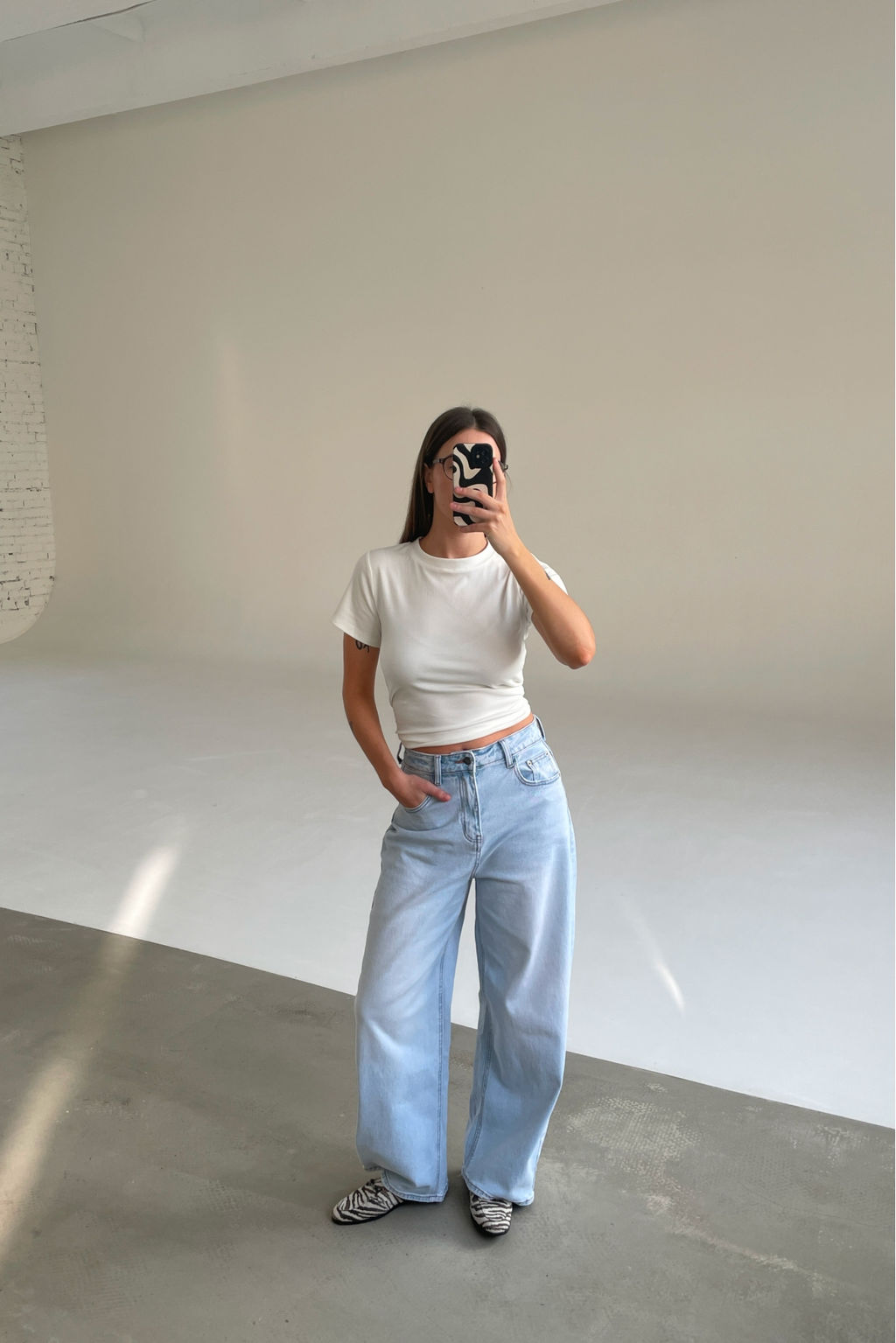 Джинсы свободные Ледяной голубой - Erist store фото 2