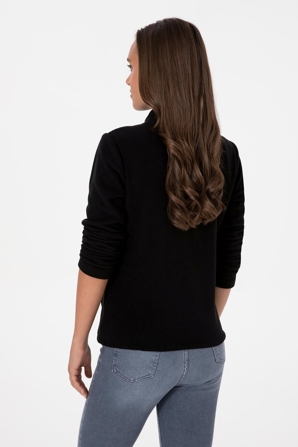 Kad_n Siyah Fermuarl_ Dik Yaka Polar Sweatshirt - U.s. polo assn фото 5