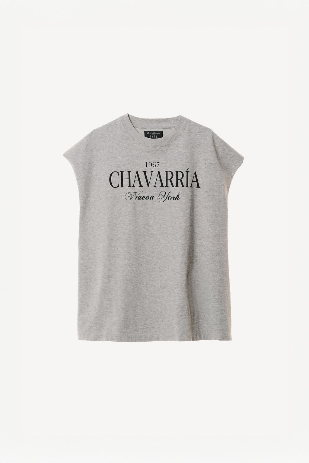 CAMISETA TANK OVERSIZE FIT WILLY CHAVARRIA X ZARA / Gris vigor?  фото 3
