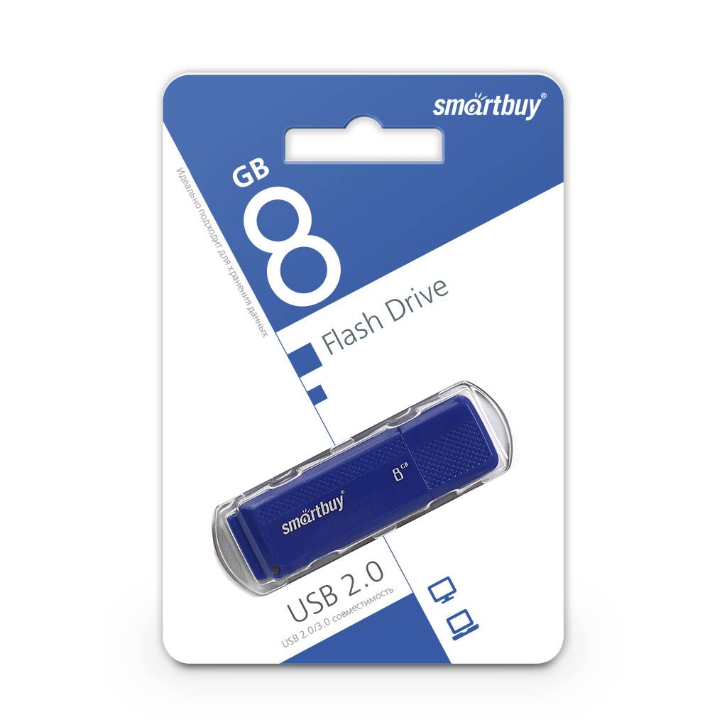 Флеш-накопитель 8Гб "Smartbuy Dock" Blue (SB8GBDK-B)