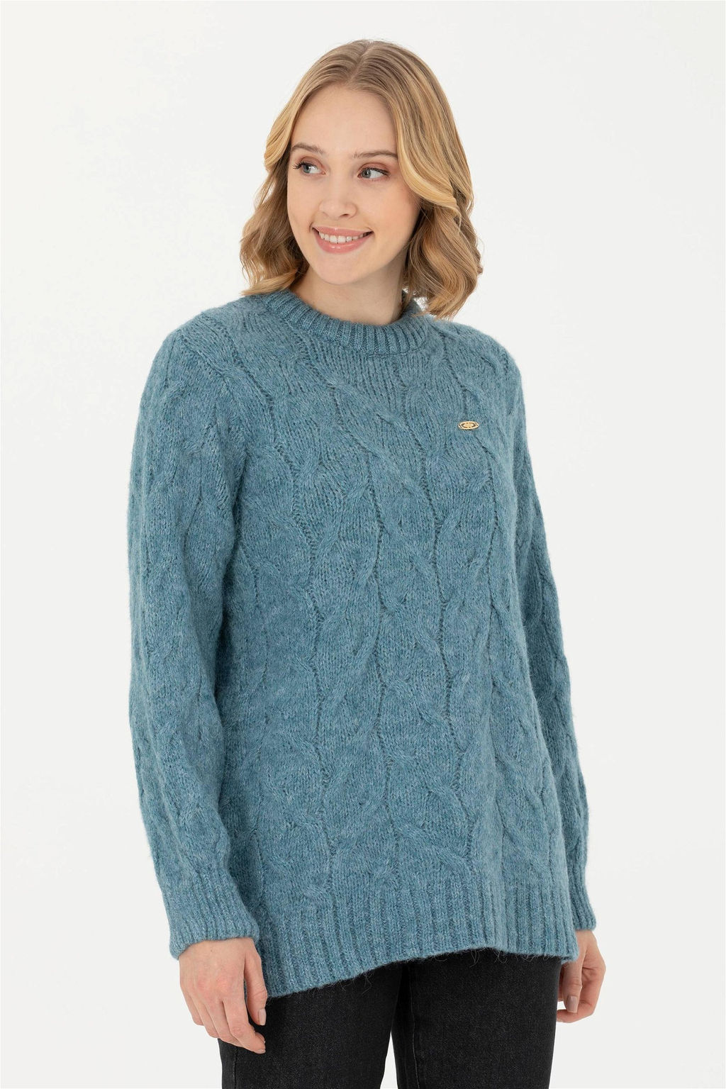 Женский свитер с круглым вырезом Petrol Неожиданная скидка в корзине - U.s. polo assn фото 3