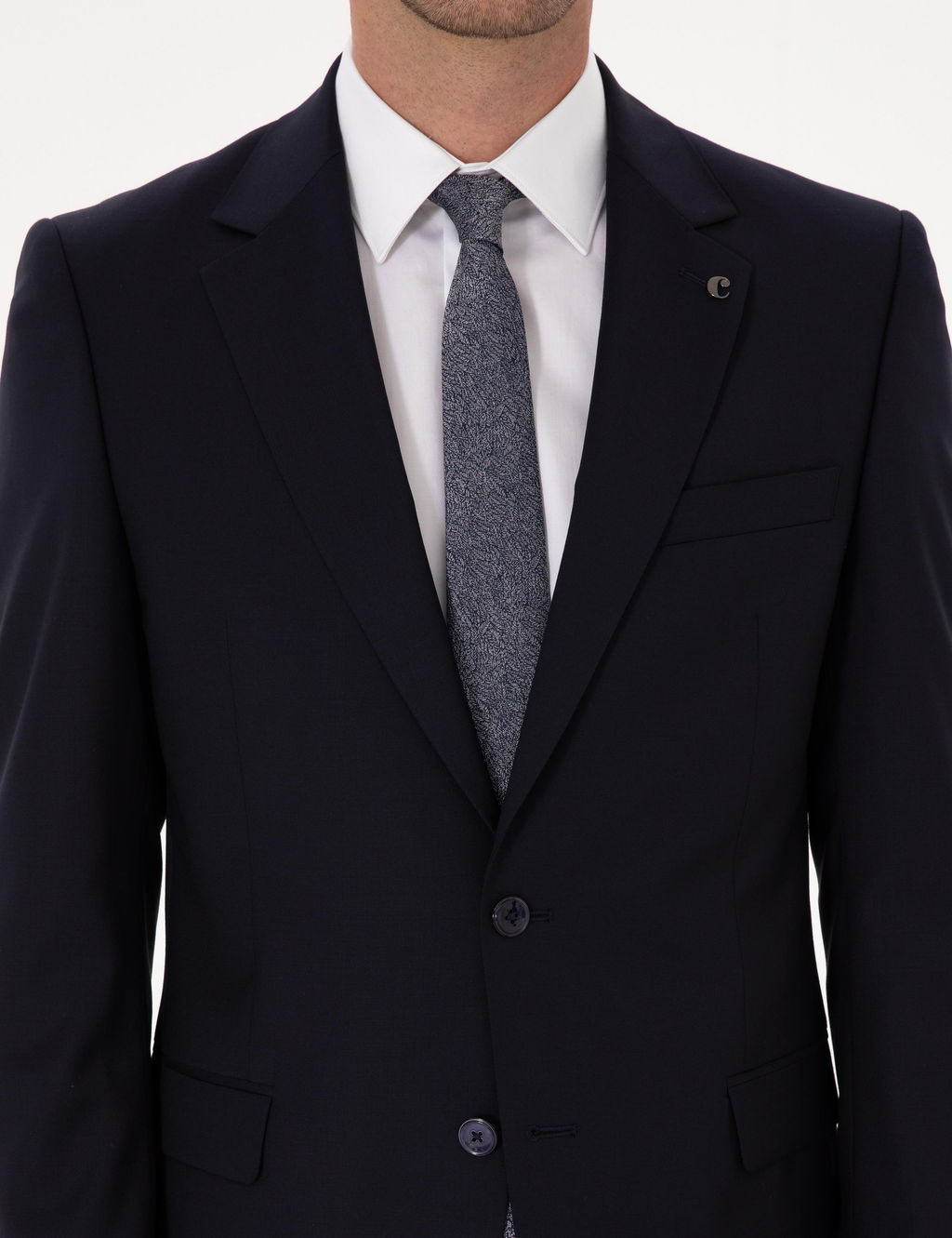 Lacivert Slim Fit Tak_m Elbise - Cacharel фото 6