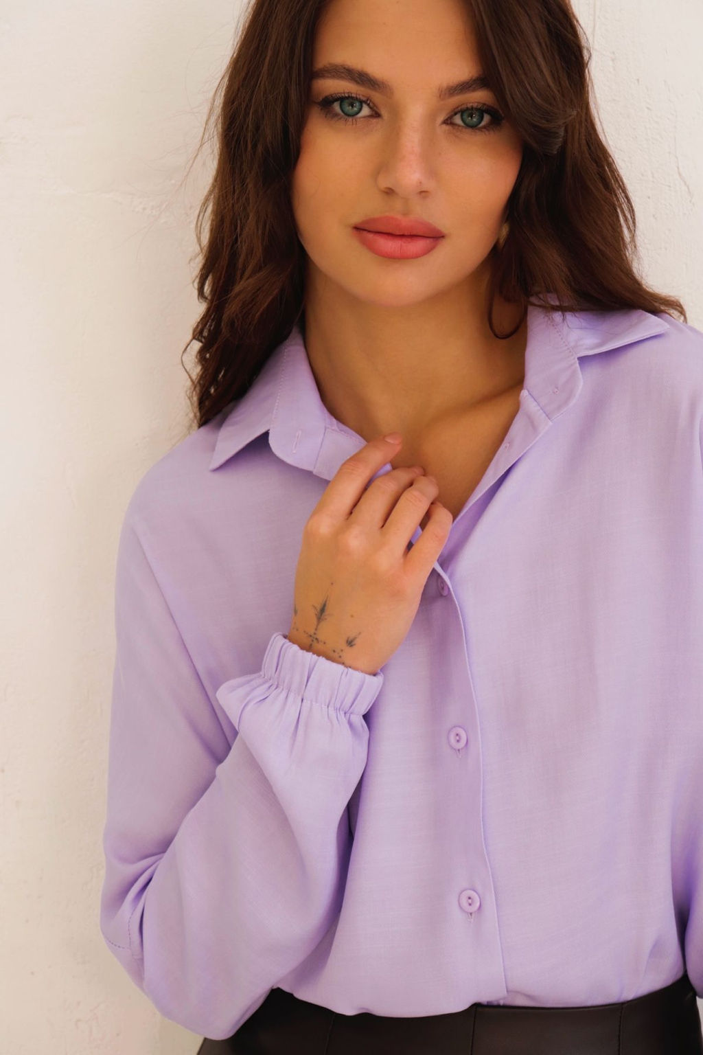 Рубашка базовая летучая мышь со спущенной линией плеча - Martichelli фото 9