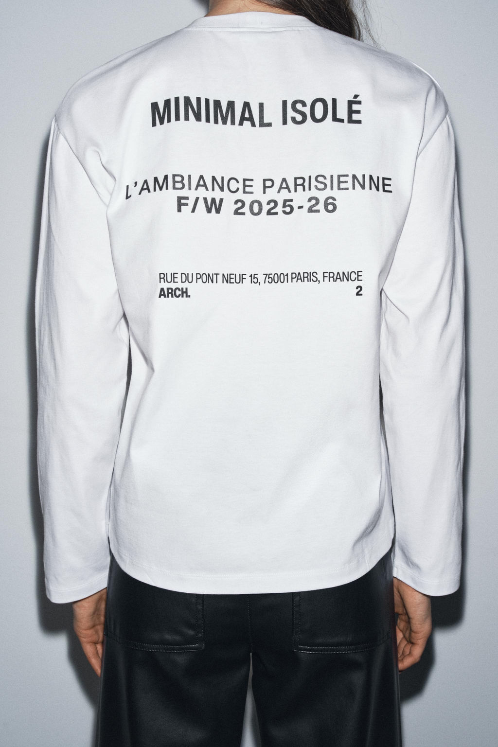 LONG SLEEVE TEXT T-SHIRT - Zara фото 2