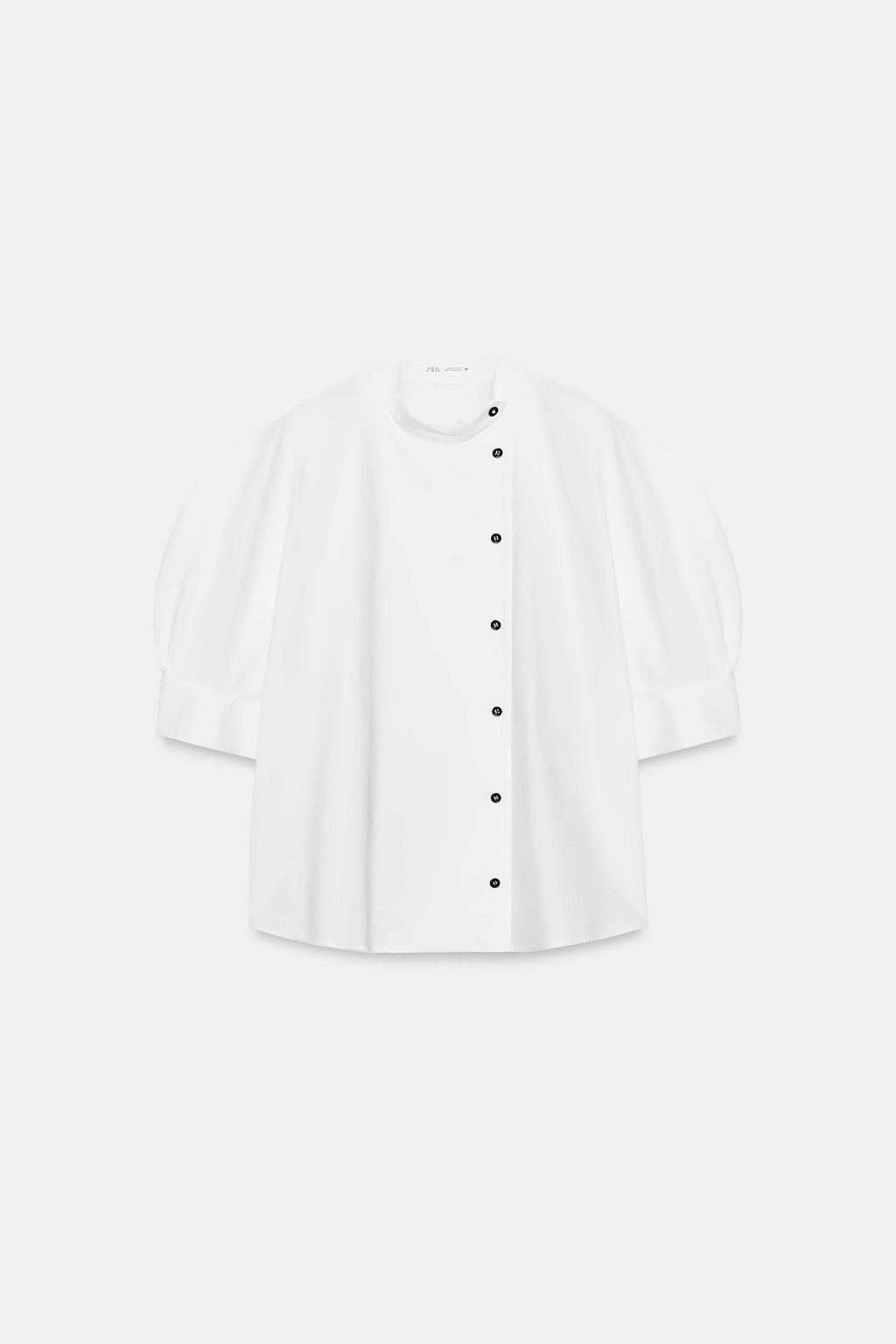 CAMISA POPEL?N BOTONES ZW COLLECTION / Blanco - Zara фото 4