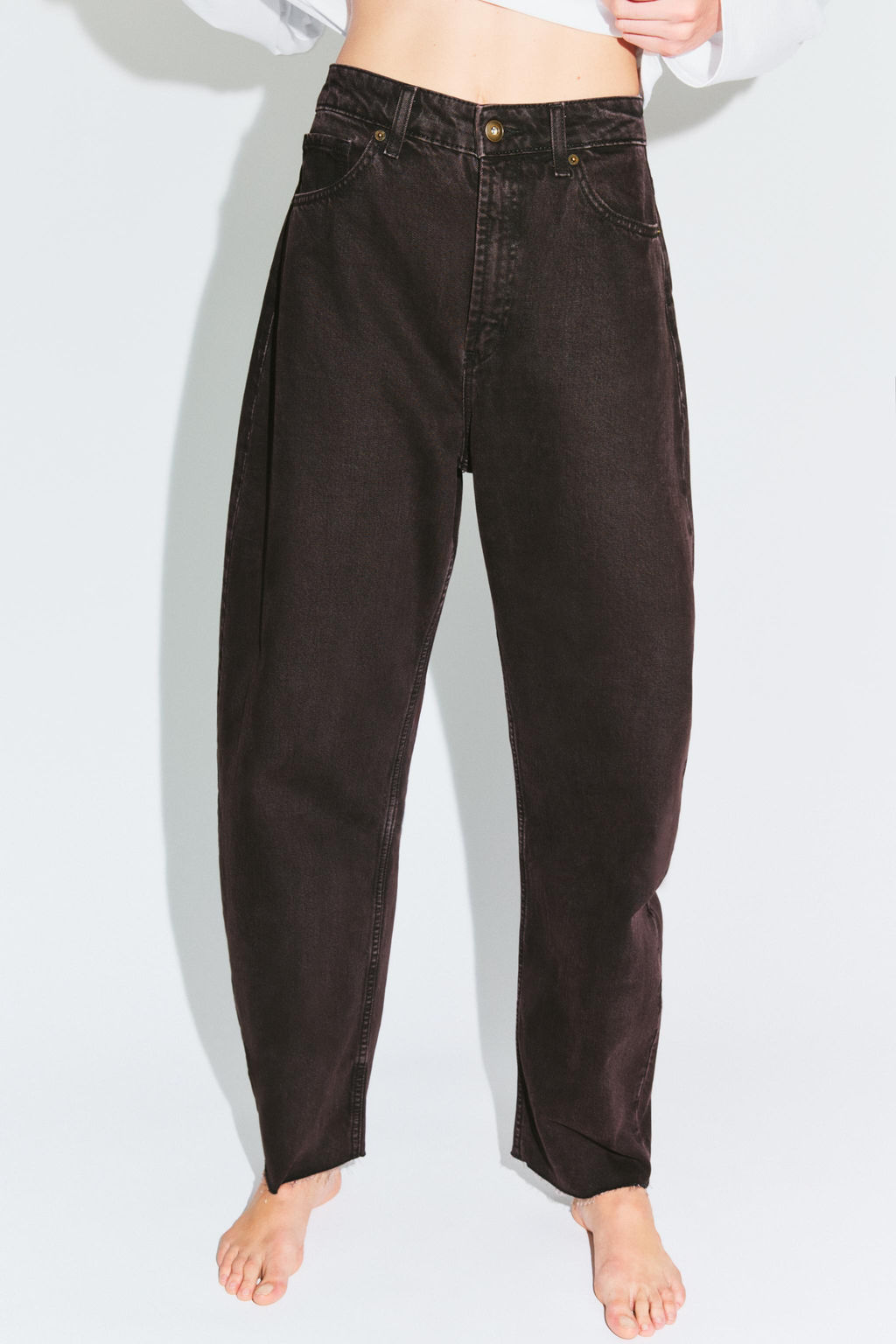 TRF BARREL HIGH-WAIST JEANS - Zara фото 2