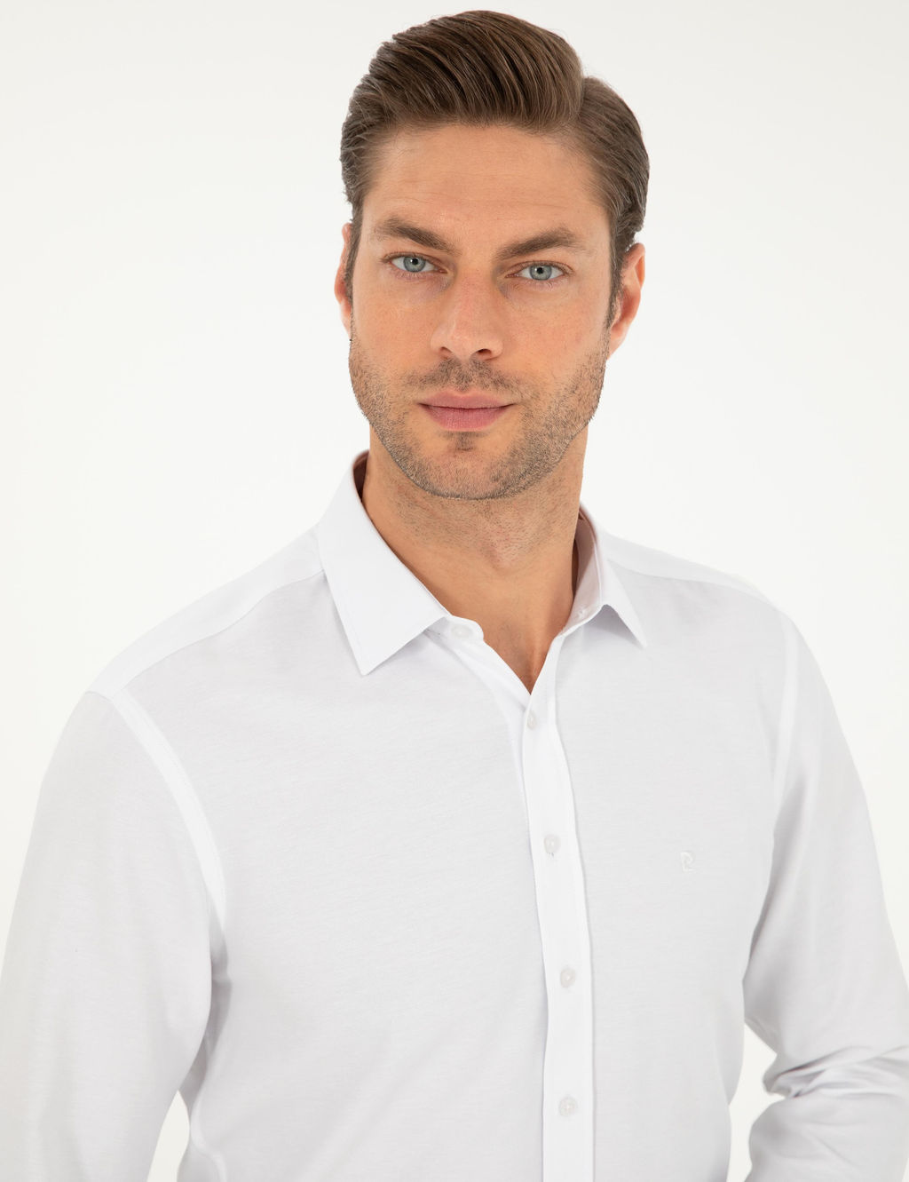 Beyaz Oxford Slim Fit Uzun Kollu G_mlek