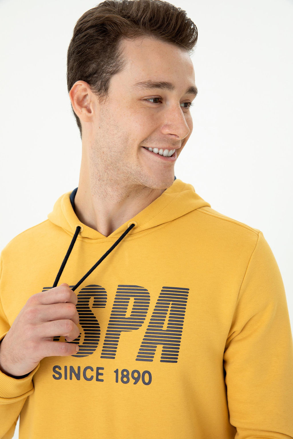 U. S. Polo Assn Мужская горчичная толстовка с капюшоном - U.s. polo assn фото 16