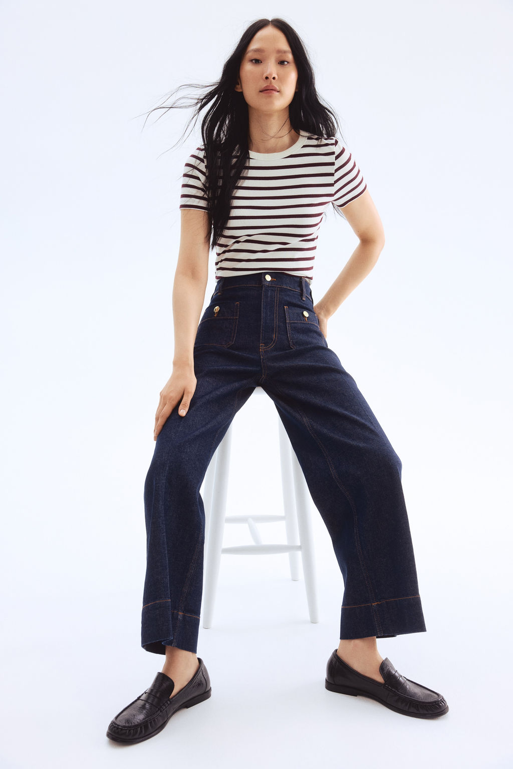 Wide High Ankle Jeans - H&m фото 6