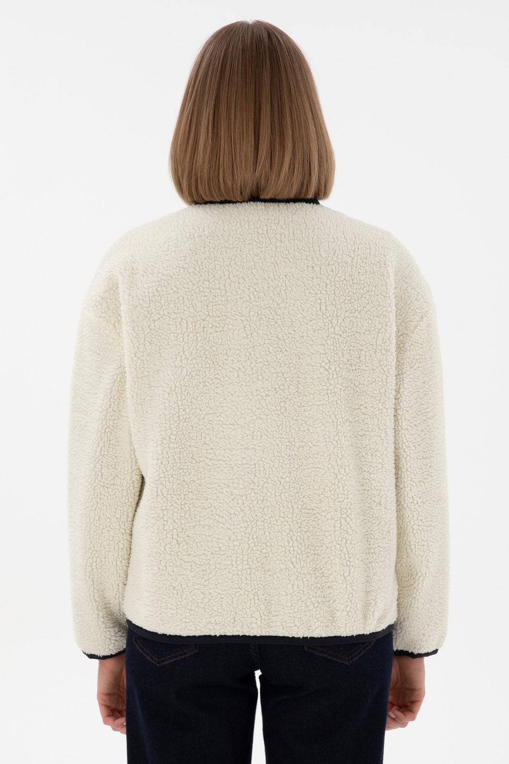 Kad_n Krem Sweatshirt Sepette S_rpriz _ndirim - U.s. polo assn фото 5