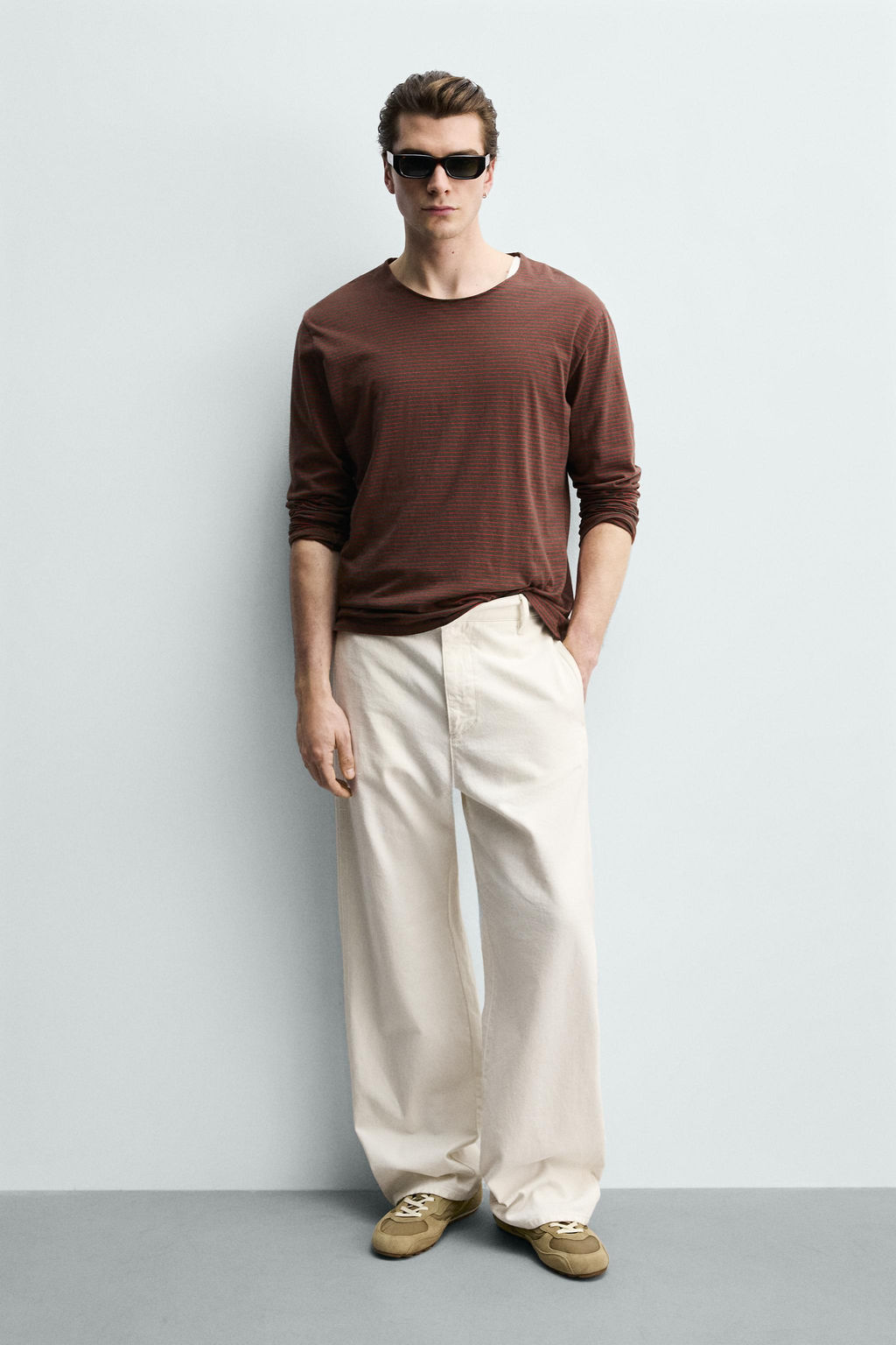 ZAPATILLA ESTILO RETRO / Marr?n Arena - Zara фото 2