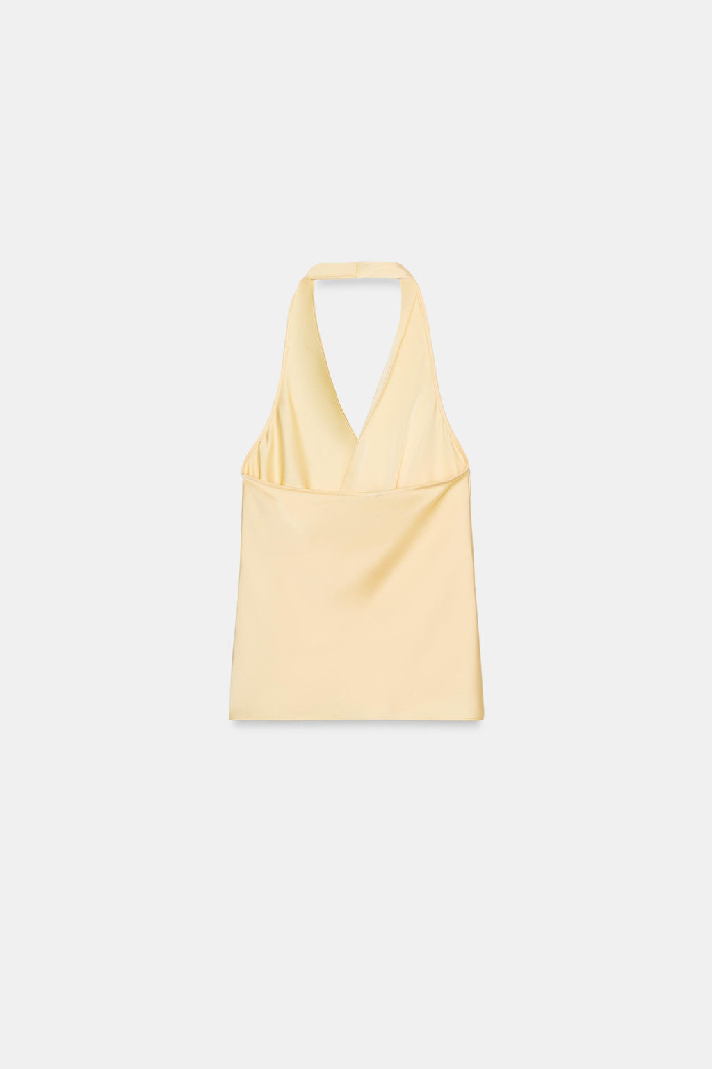 TOP SATINADO HALTER / Amarillo - Zara фото 5