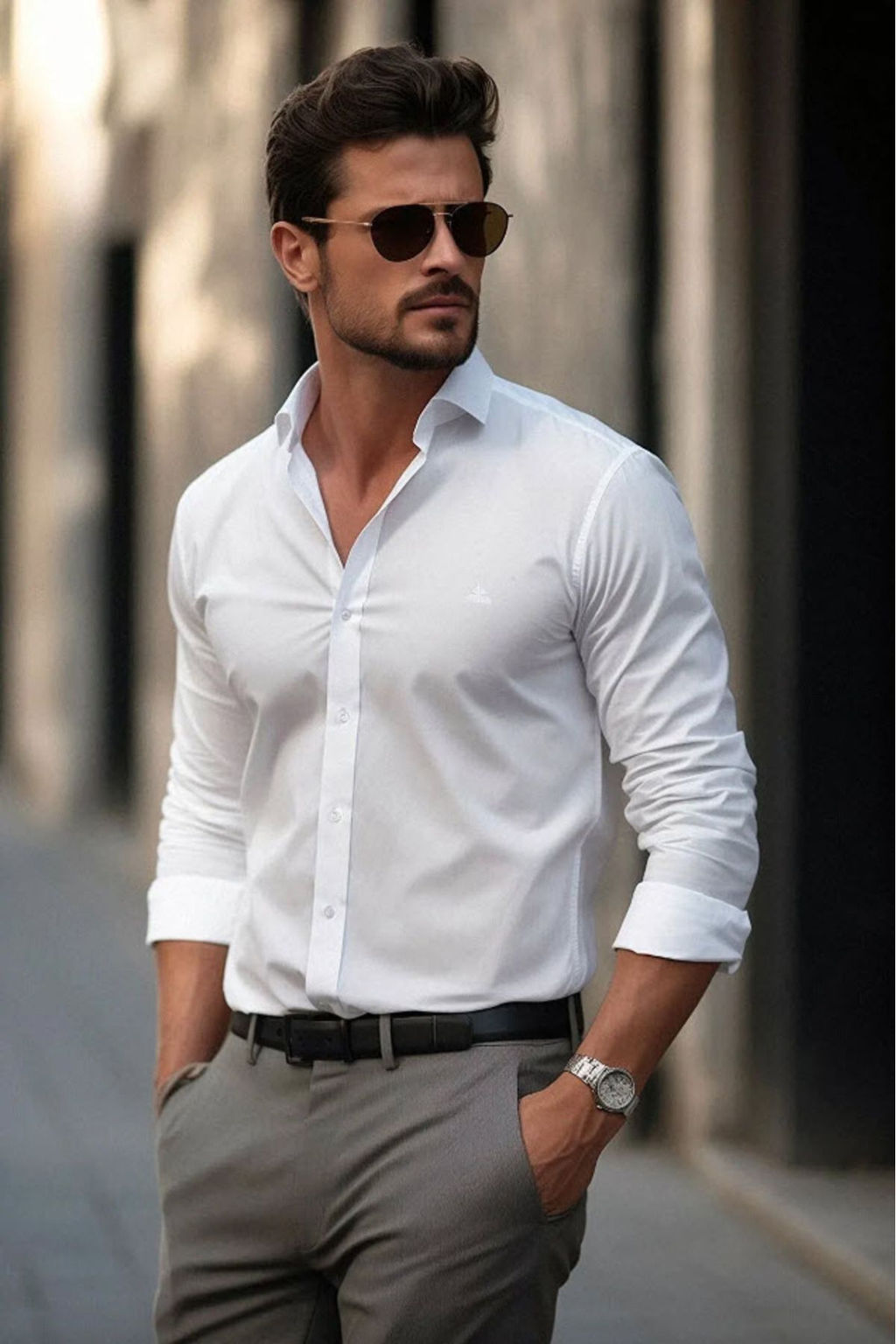 TRENDYOL MAN Gri Regular Nak?sl? Kolay Utulenebilir Smart Oxford Gomlek TMNAW24GO00089 - Trendyolmilla фото 10