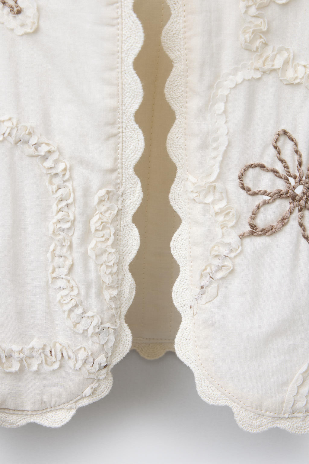 EMBROIDERED FLORAL WAISTCOAT - Zara фото 4